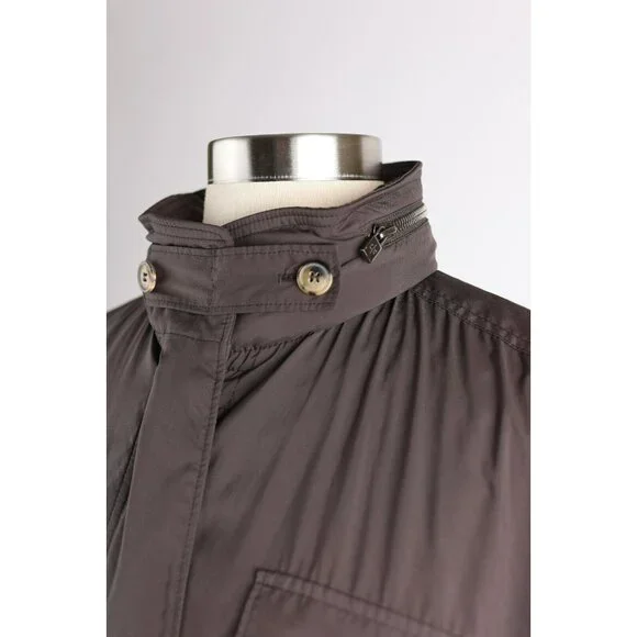 Loro Piana Cashmere Lined Women’s Traveller Parka Jacket SZ 46 Brown